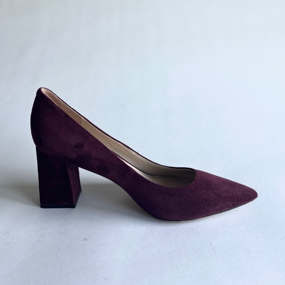 Marc Fisher Burgundy Suede Genuine Leather Point Toe Pumps size 7.5 - Picture 5 of 15